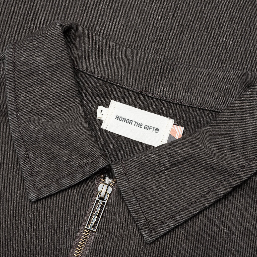 Twill Full Zip Shirt - Black - Image 4