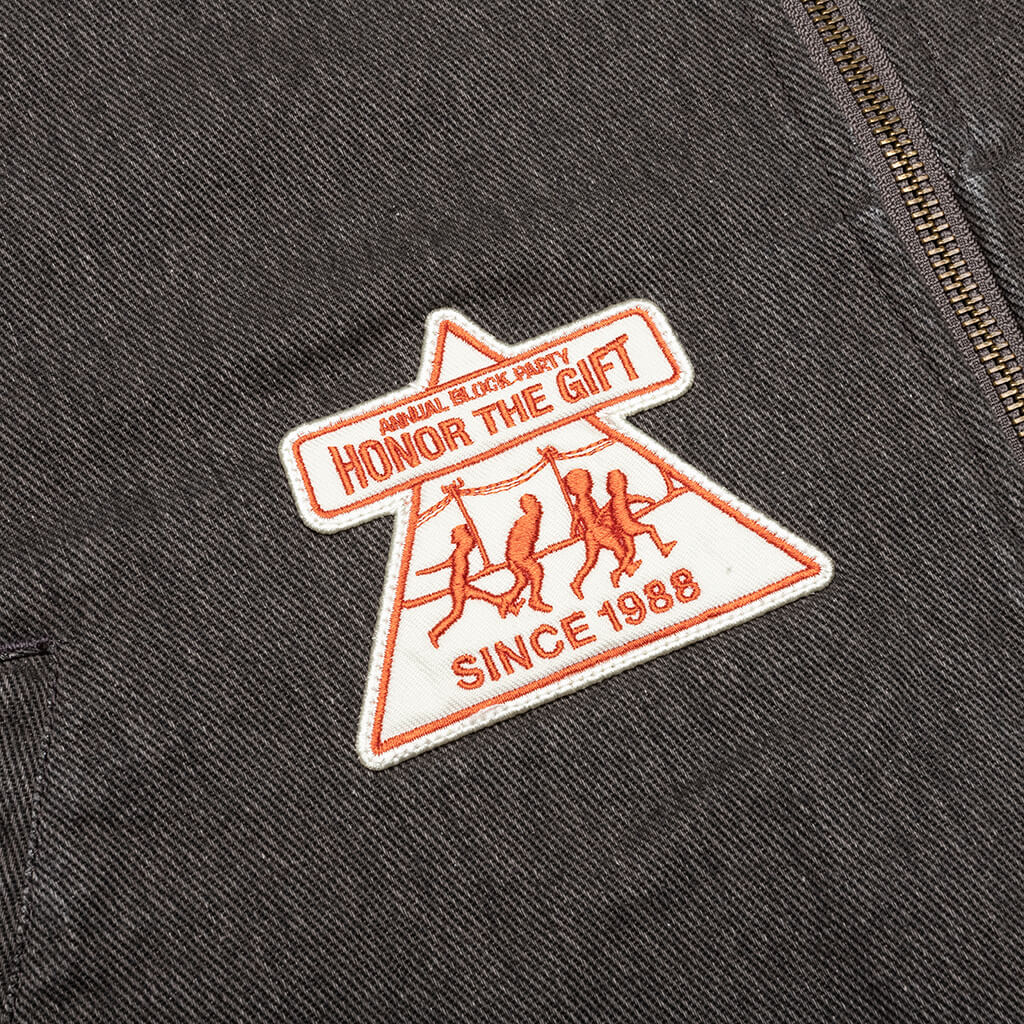 Twill Full Zip Shirt - Black - Image 5