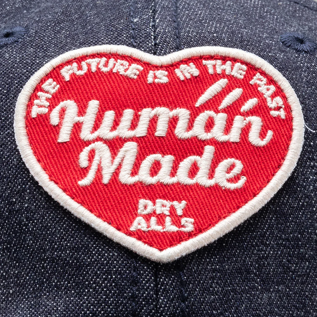 6 Panel Denim Cap - Indigo - Image 2