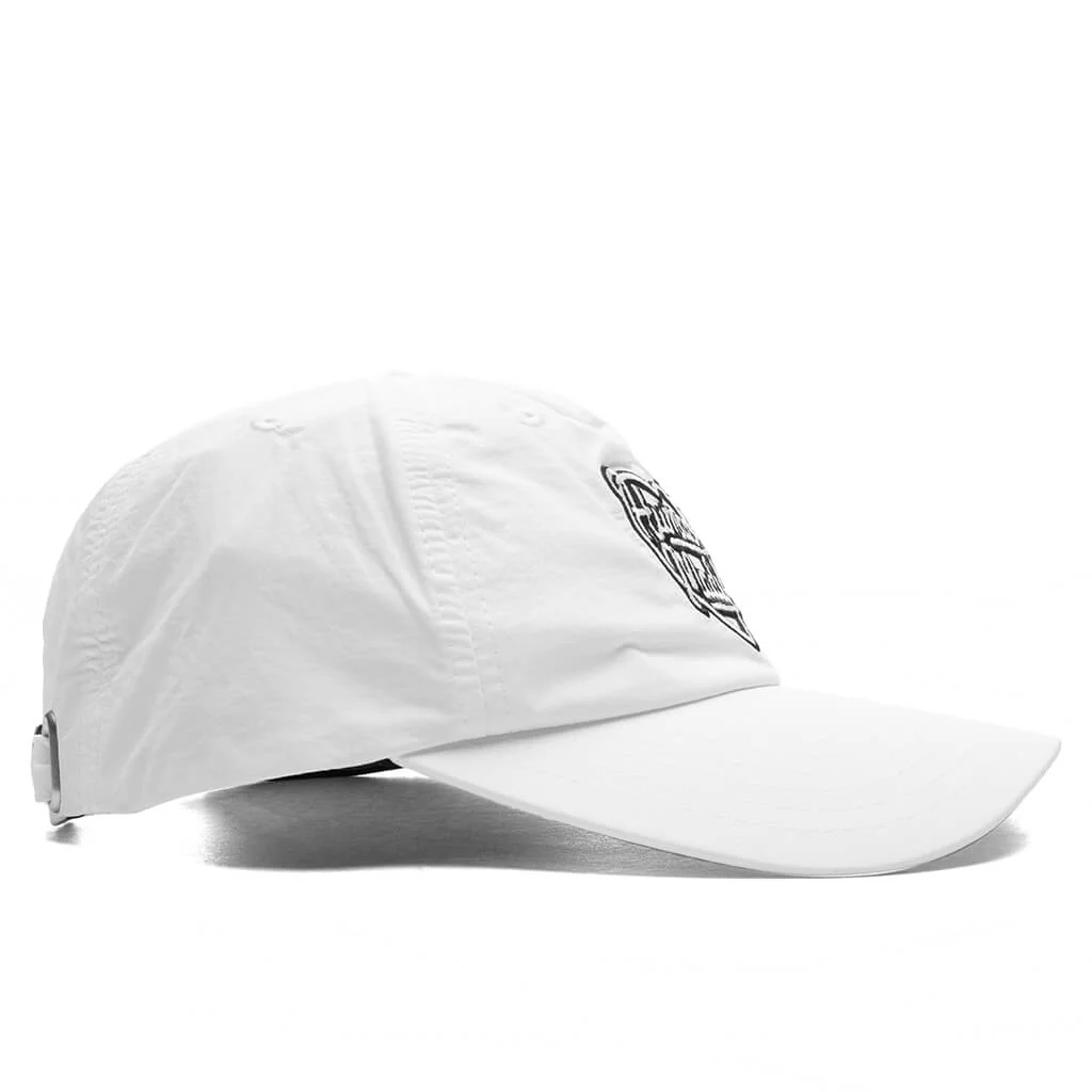 5 Panel Nylon Cap - White - Image 3