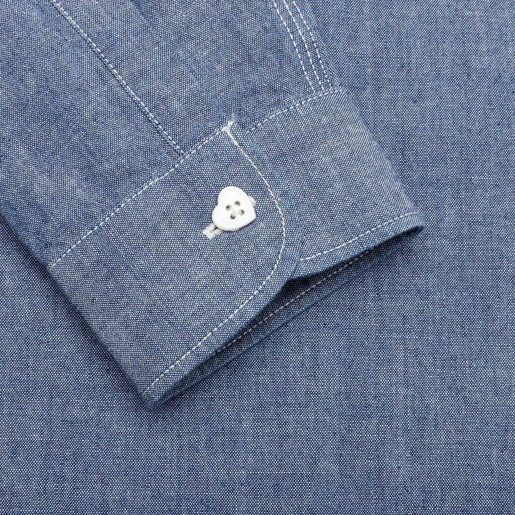 Chambray L/S Shirt - Blue - Image 4