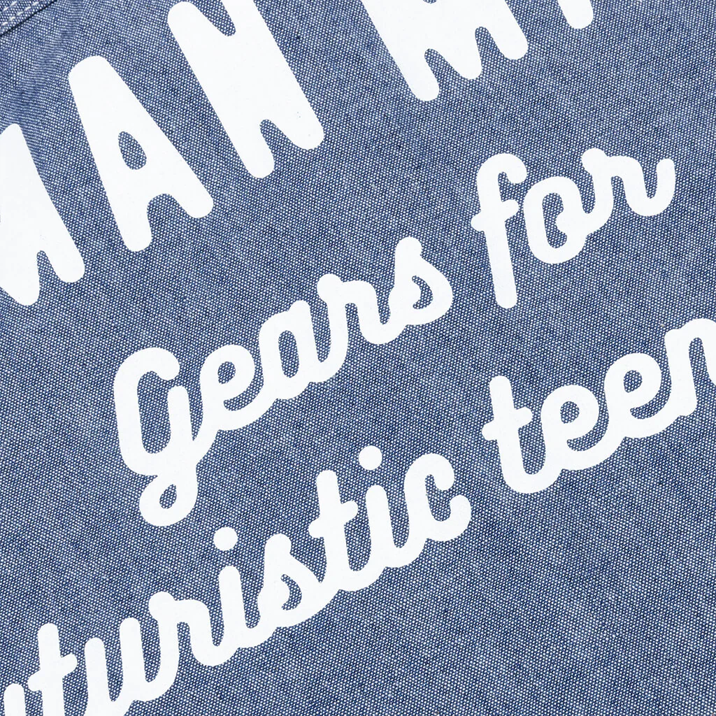 Chambray L/S Shirt - Blue - Image 5