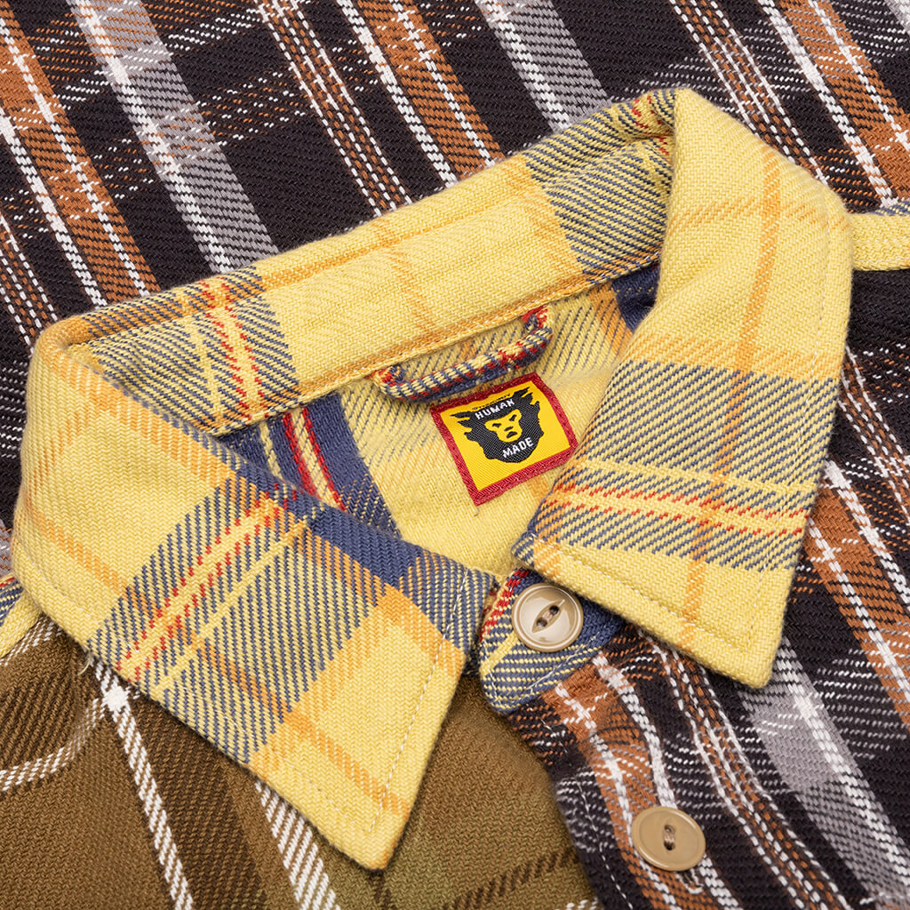 Crazy Check L/S Shirt - Yellow - Image 4