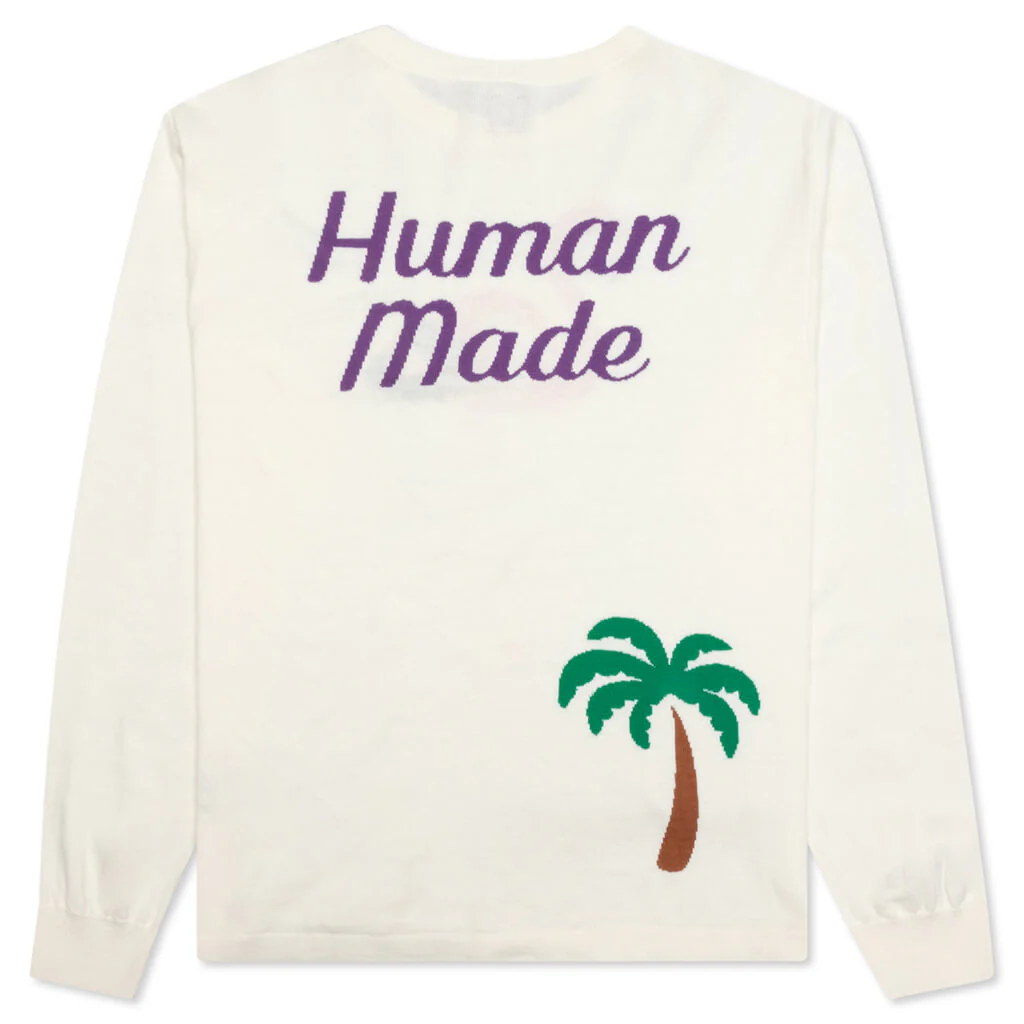 Flamingo Knit Sweater - White - Image 2