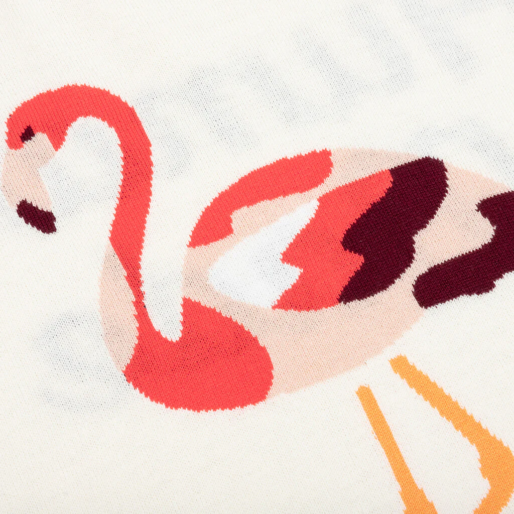 Flamingo Knit Sweater - White - Image 3