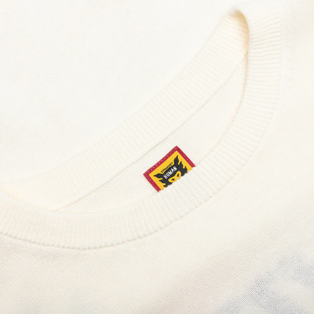 Flamingo Knit Sweater - White - Image 5