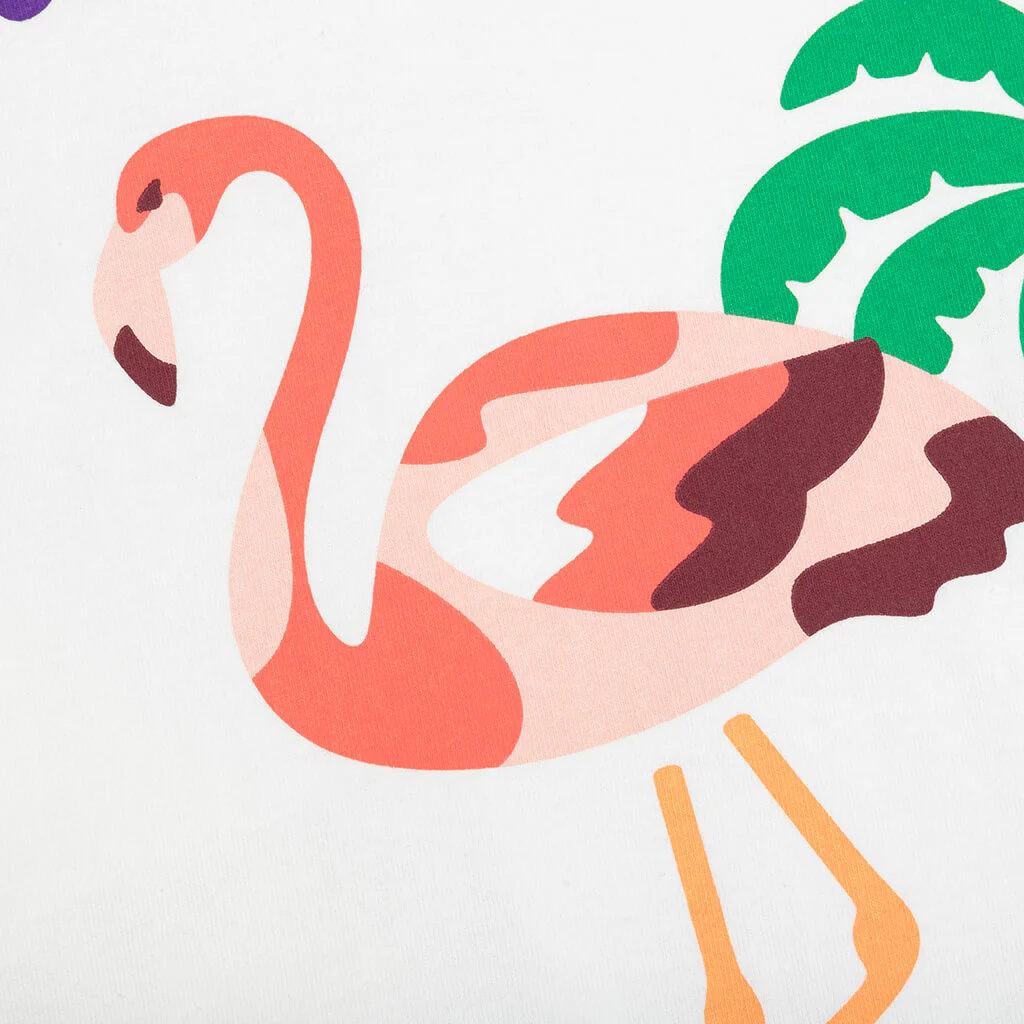 Flamingo L/S T-Shirt - White - Image 5