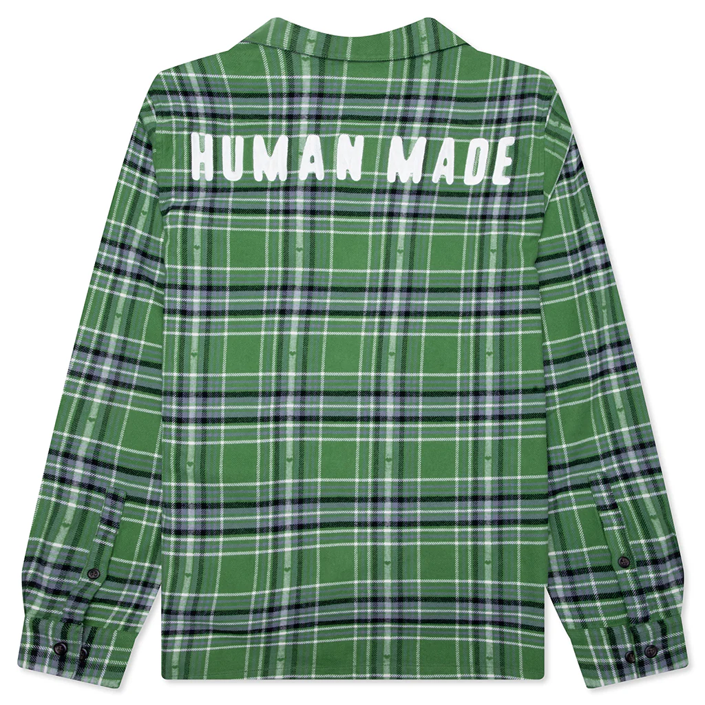 Flannel Check Shirt - Green - Image 2