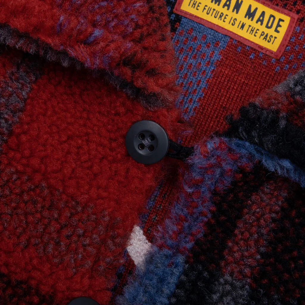 Fleece Pullover - Red - Image 4