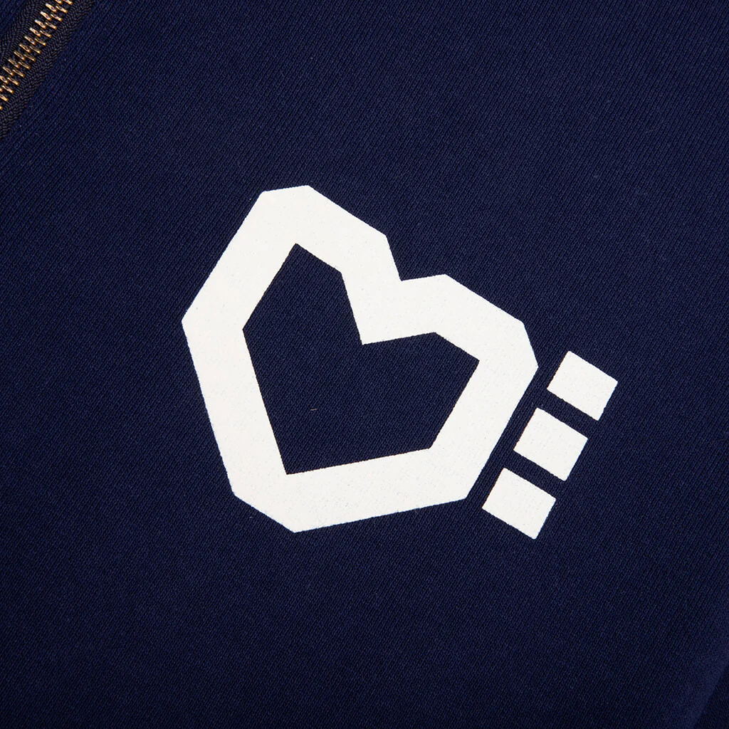 Half-Zip Sweatshirt - Navy - Image 3