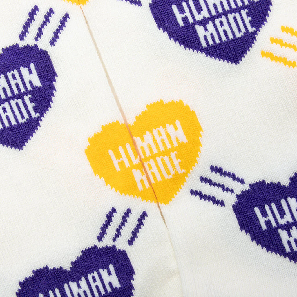 Heart Socks - Purple - Image 2
