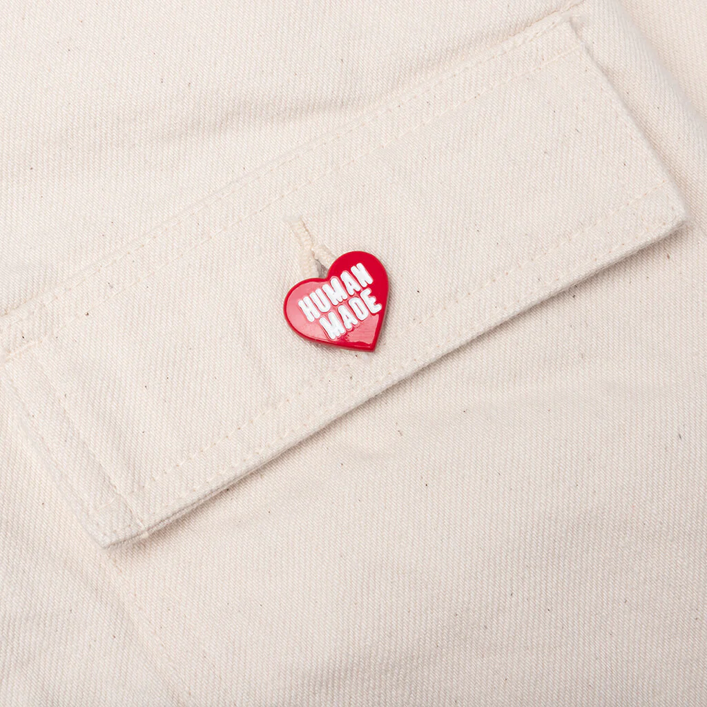 Natural Denim Work Jacket - White - Image 4