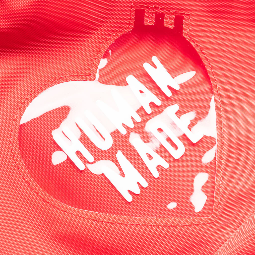 Nylon Heart Backpack - Red - Image 3