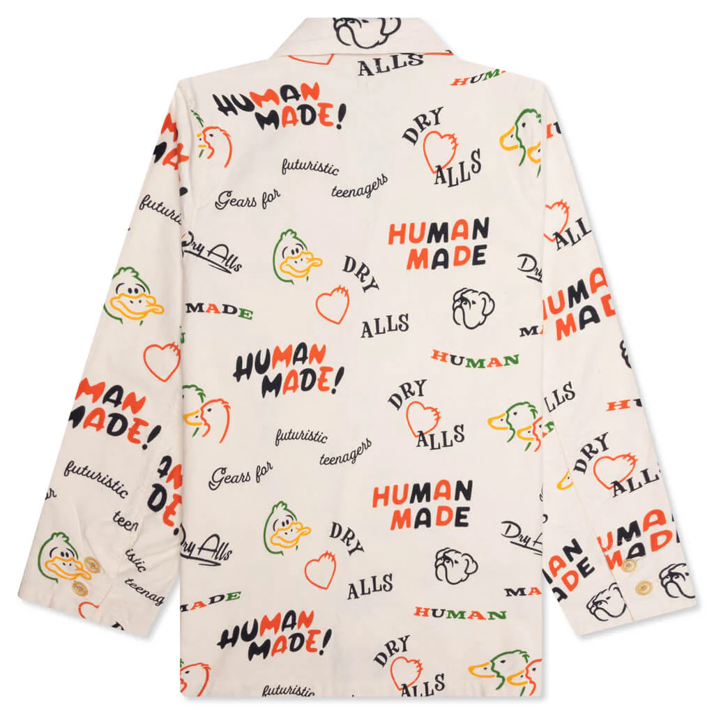Printed Jacket - White - Image 2