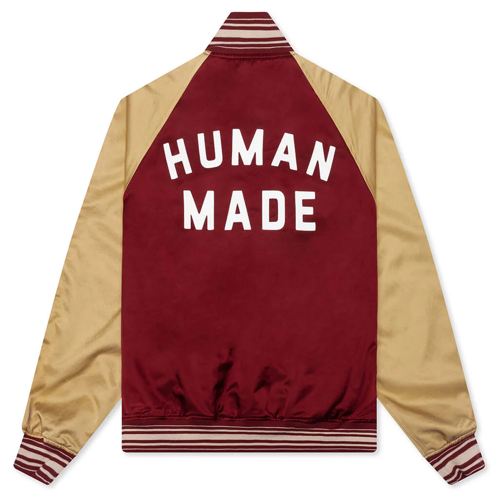 Reversible Satin Jacket - Burgundy - Image 2
