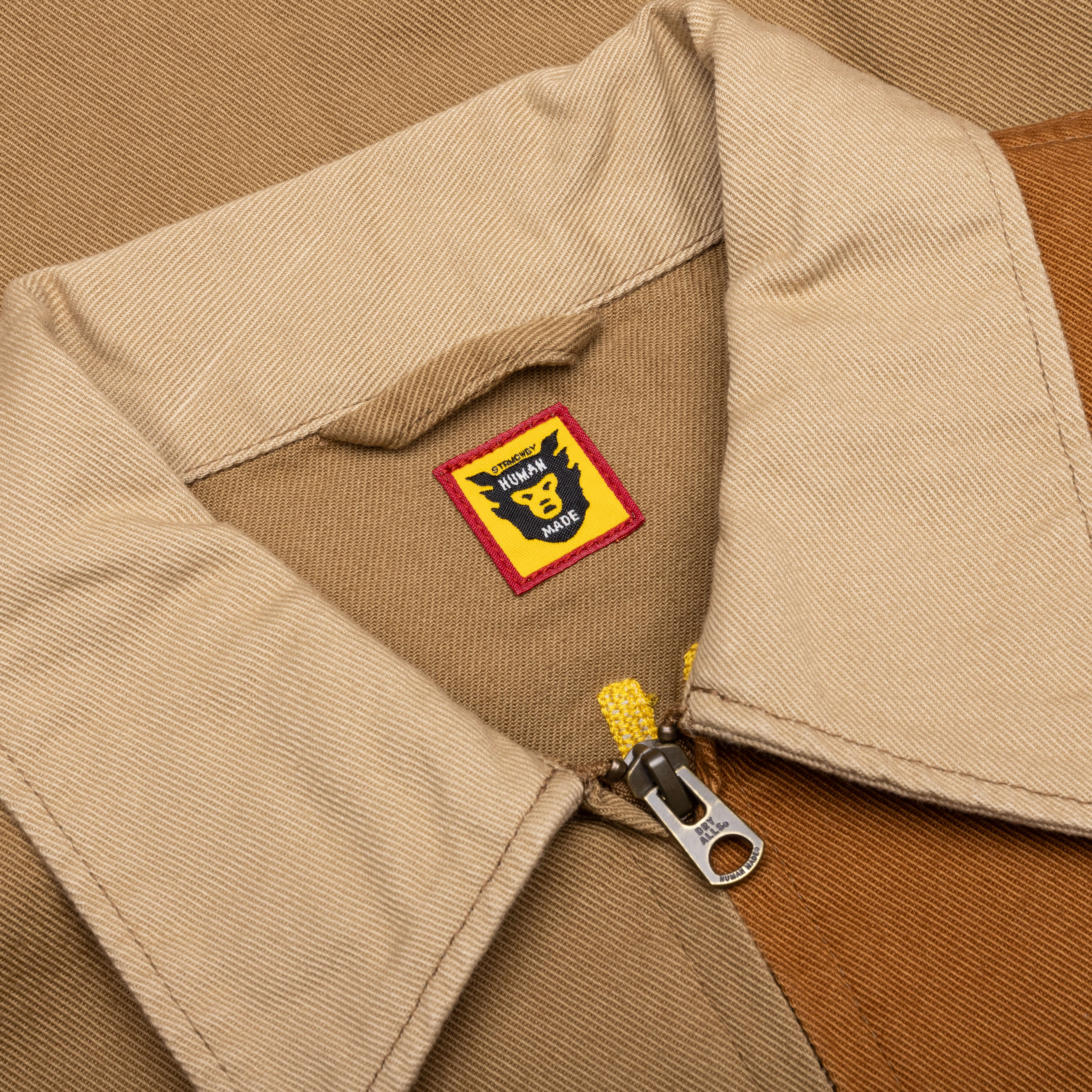 Zip-Up Work Jacket - Brown - Image 3