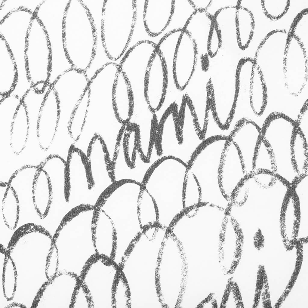Scribble Motif T-Shirt - Lily White - Image 3