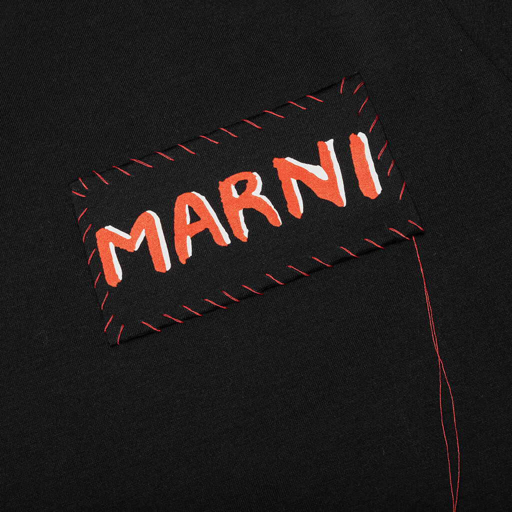 Stitch Logo T-Shirt - Black - Image 3