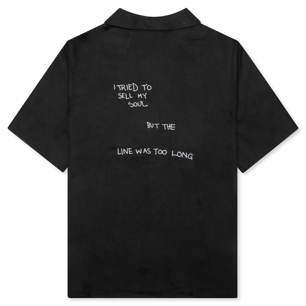 I Tried Button Up Shirt - Black - Image 2