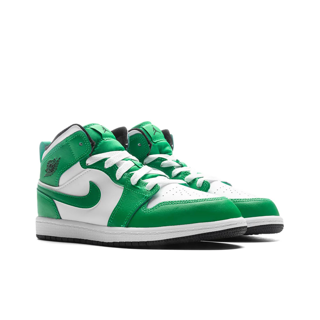 Air Jordan 1 Mid (PS) - Lucky Green/Black/White - Image 2
