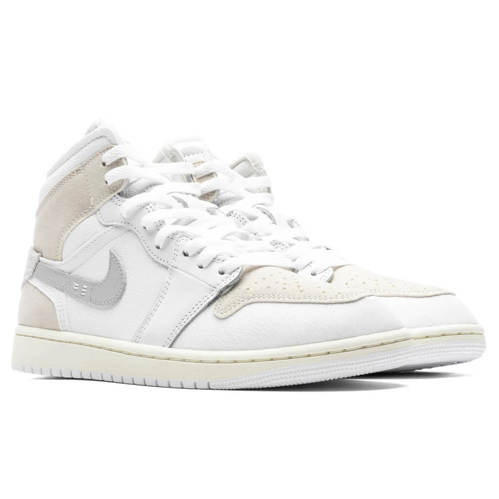 Air Jordan 1 Mid SE Craft - White/Light Orewood Brown/Tech Grey - Image 2
