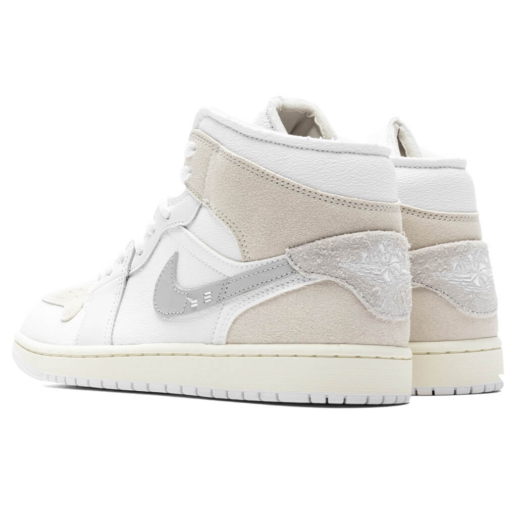 Air Jordan 1 Mid SE Craft - White/Light Orewood Brown/Tech Grey - Image 3