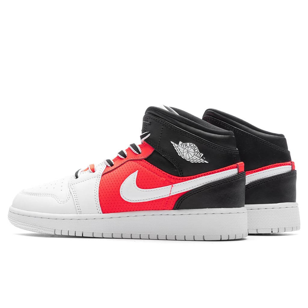 Jordan 1 Mid SE (GS) - Black/White/Infrared - Image 3