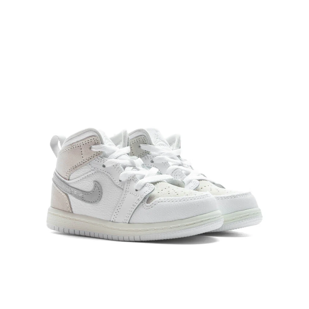 Jordan 1 Mid SE (TD) - White/Light Orewood Brown/Tech Grey - Image 2