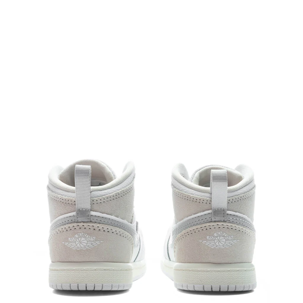 Jordan 1 Mid SE (TD) - White/Light Orewood Brown/Tech Grey - Image 4