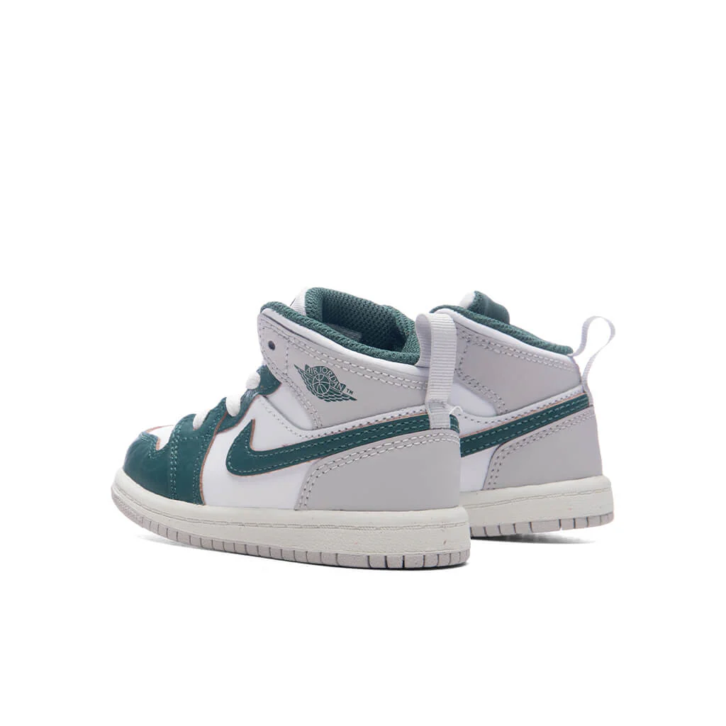 Jordan 1 Mid SE (TD) - White/Oxidized Green/Sail/Neutral Grey - Image 3