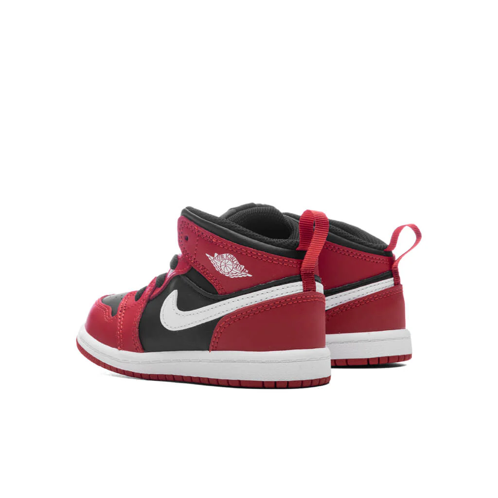 Jordan 1 Mid (TD) - Black/White/Gym Red - Image 3