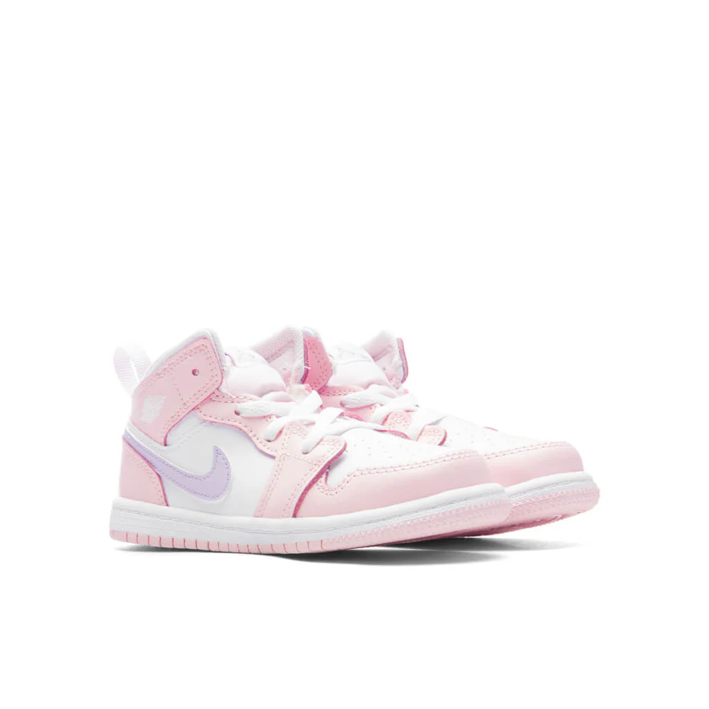 Jordan 1 Mid (TD) - Pink Wash/Violet Frost/White - Image 2