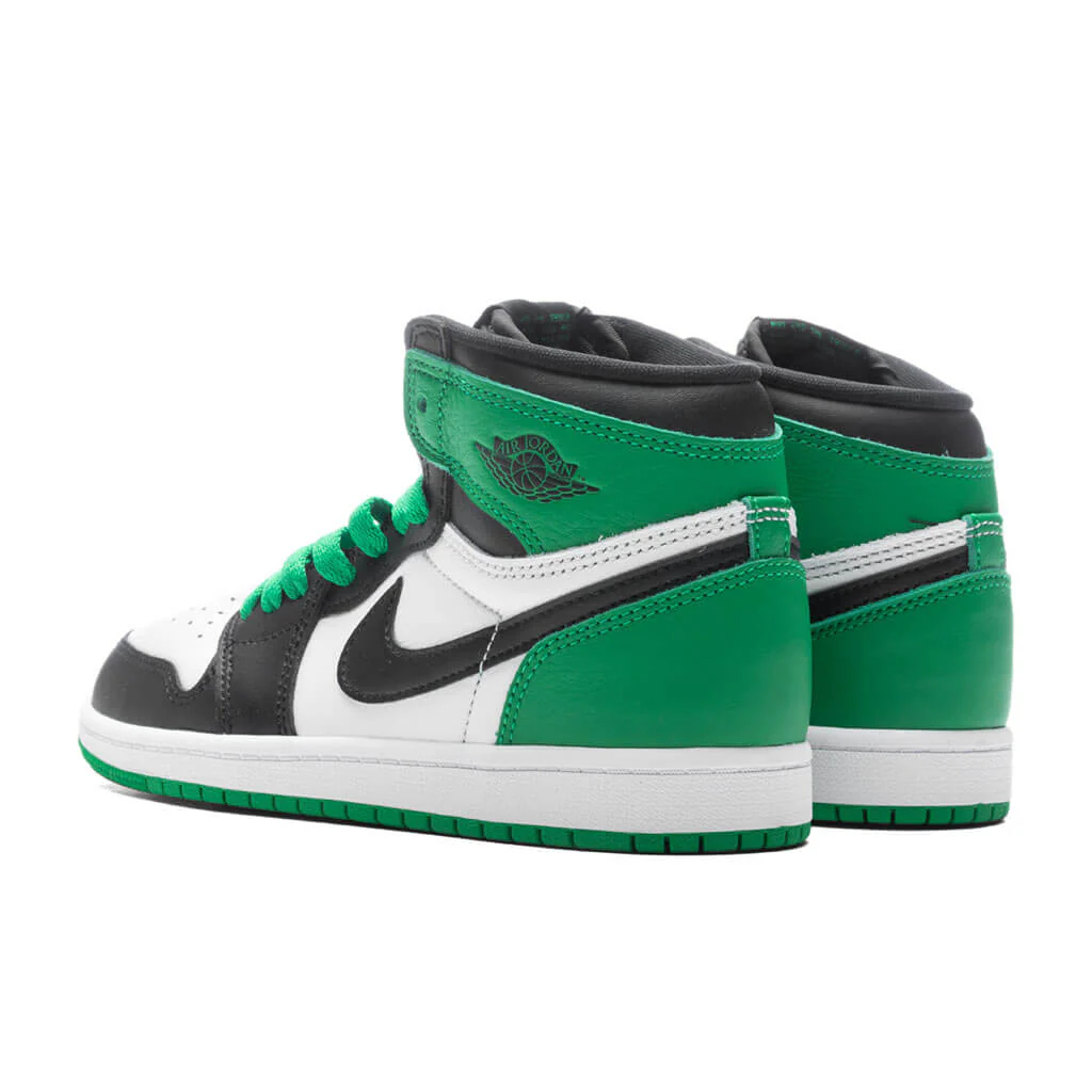 Air Jordan 1 Retro High OG (PS) - Black/Lucky Green/White - Image 3