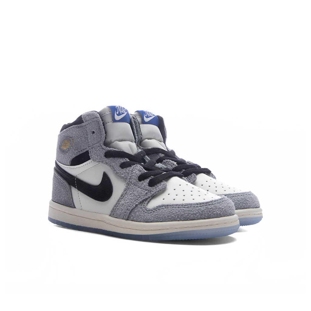 Air Jordan 1 Retro High OG 'All Star' (TD) - Cool Grey/Black/Game Royal - Image 2