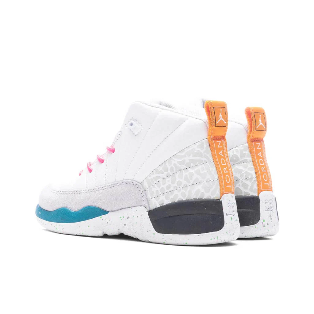 Air Jordan 12 Retro (PS) - White/Vapor Green/Photon Dust - Image 3