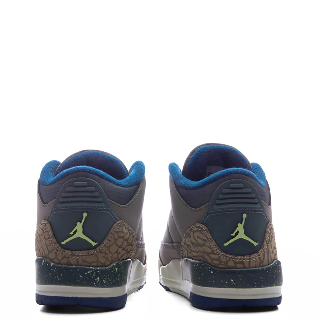 Air Jordan 3 Retro 'We Outside' (PS) - Olive Grey/Green Abyss/Khaki - Image 4