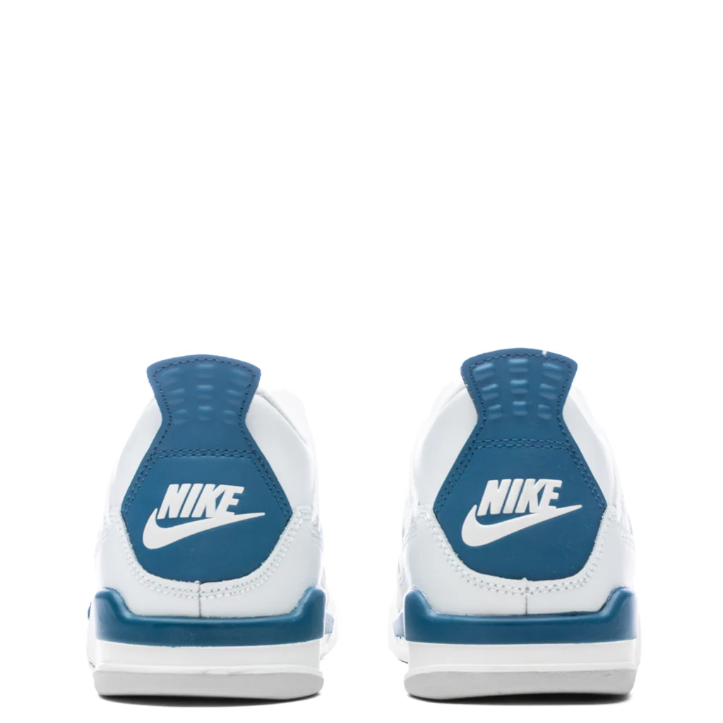 Jordan 4 Retro (PS) 'Industrial Blue' - Off White/Military Blue/Neutral Grey - Image 4