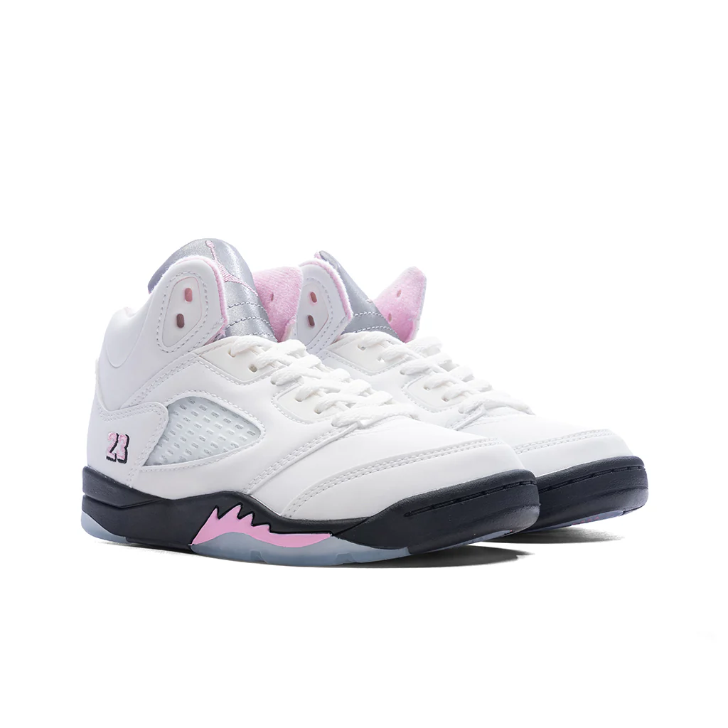 Air Jordan 5 Retro OG '35th Anniversary' (PS) - White/Black/Med Soft Pink/White - Image 2