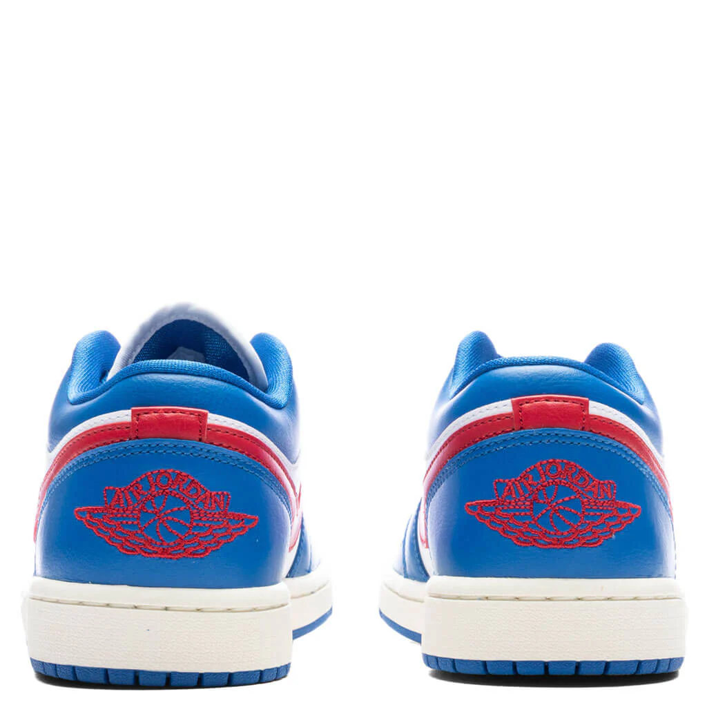 Women's Air Jordan 1 Low - Sport Blue/Gym Red/White - Image 4