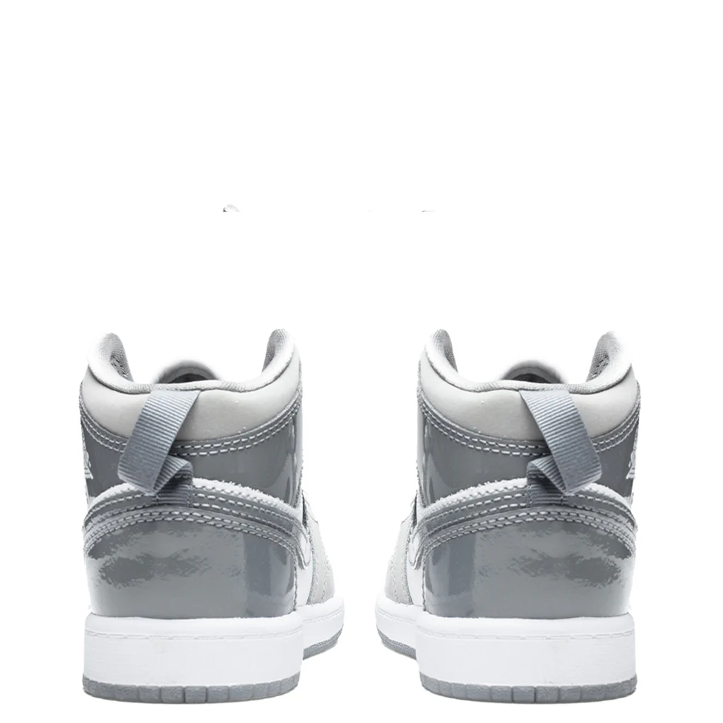 Air Jordan 1 Mid SE (PS) - White/Cool Grey/Medium Grey - Image 4