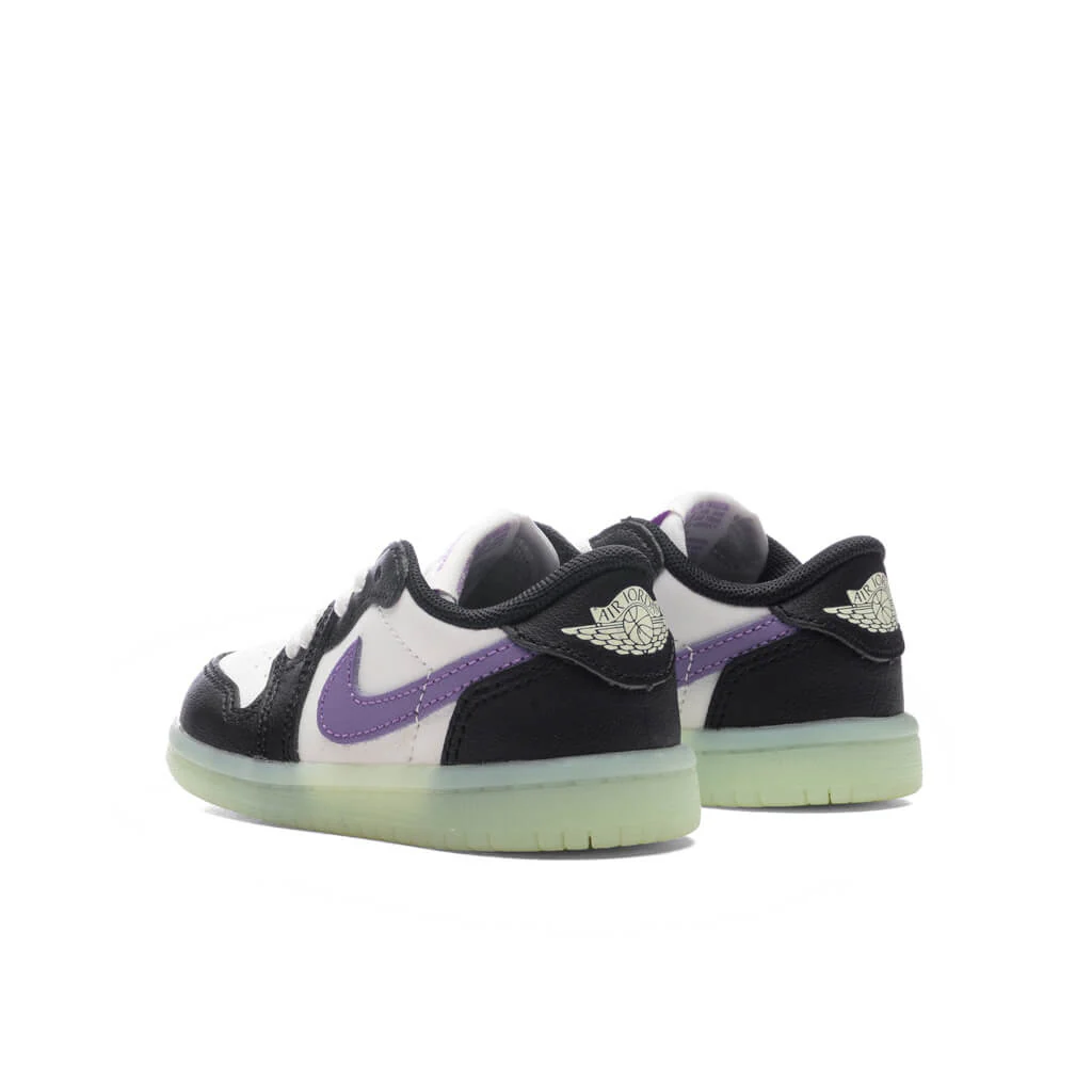 Air Jordan 1 Retro Low OG (TD) - Black/Black Raspberry/Volt TInt - Image 3