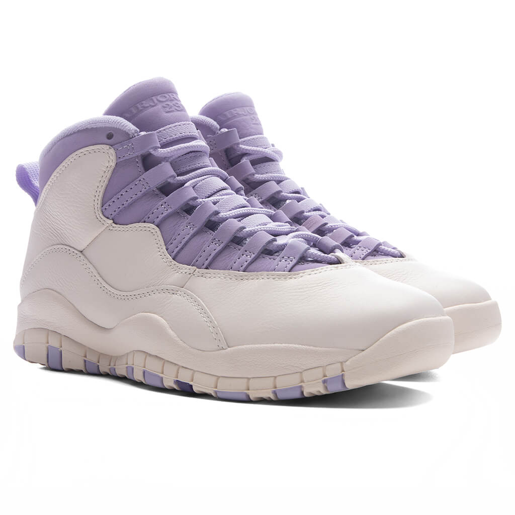 Women's Air Jordan 10 Retro 'Hydrangeas' - Chalk/Wild Grape/Hydrangeas - Image 2