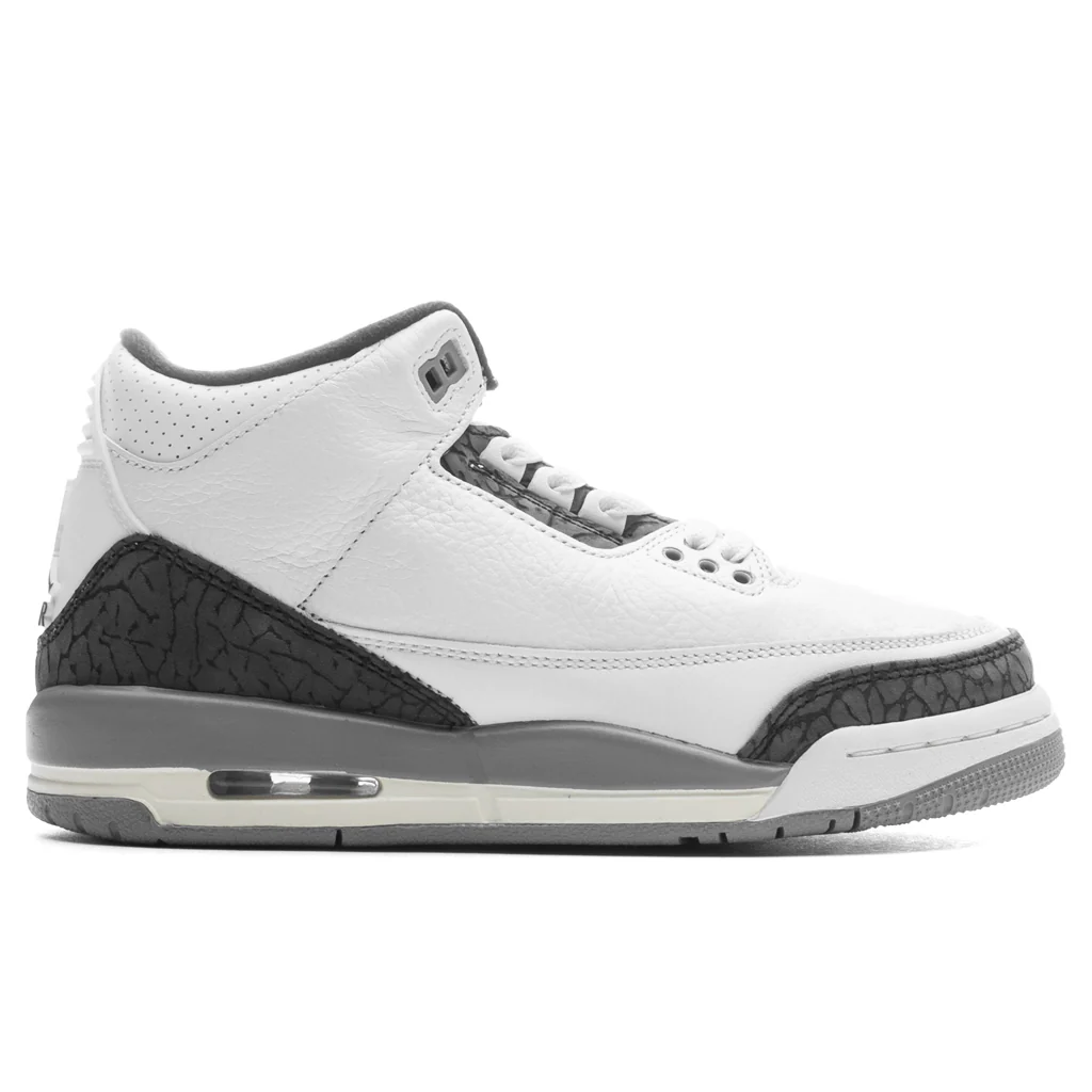 Air Jordan 3 Retro (PS) - Summit White/Fire Red/Cement Grey