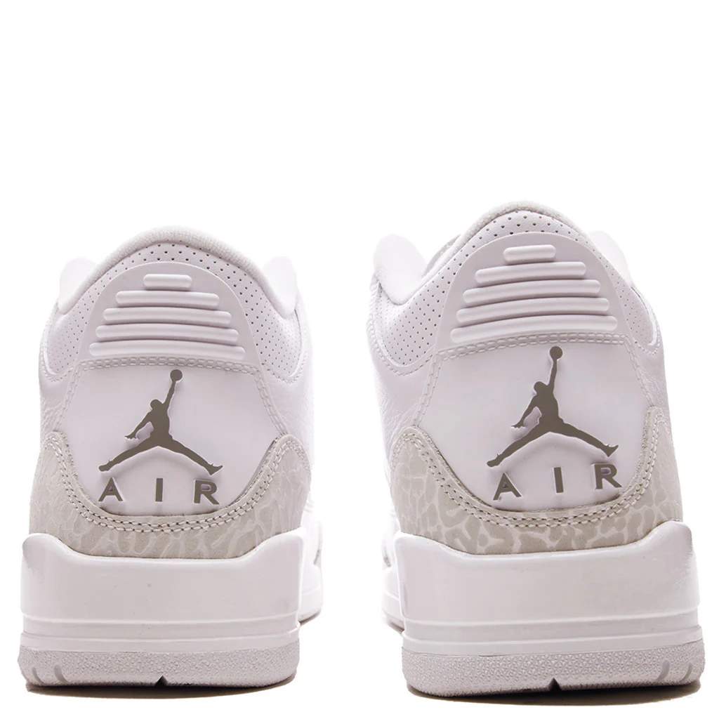 Air Jordan 3 Retro 'Pure Money' - White/Metallic Silver - Image 4