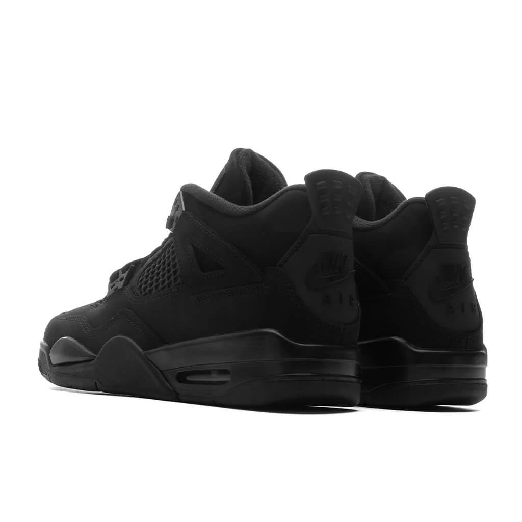 Air Jordan 4 Retro 'Black Cat' (GS) - Black/Light Graphite - Image 3