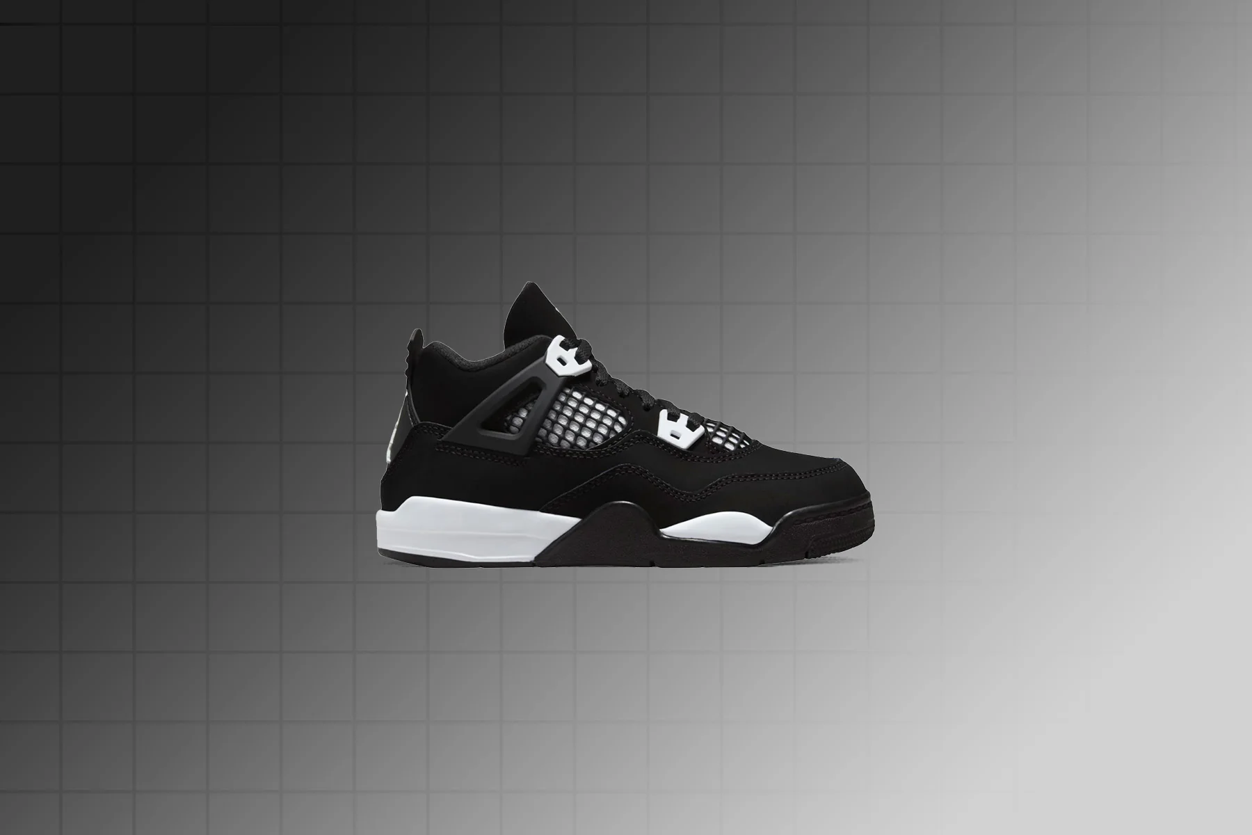 Air Jordan 4 Retro (PS) 'White Thunder' - Black/White - Image 2