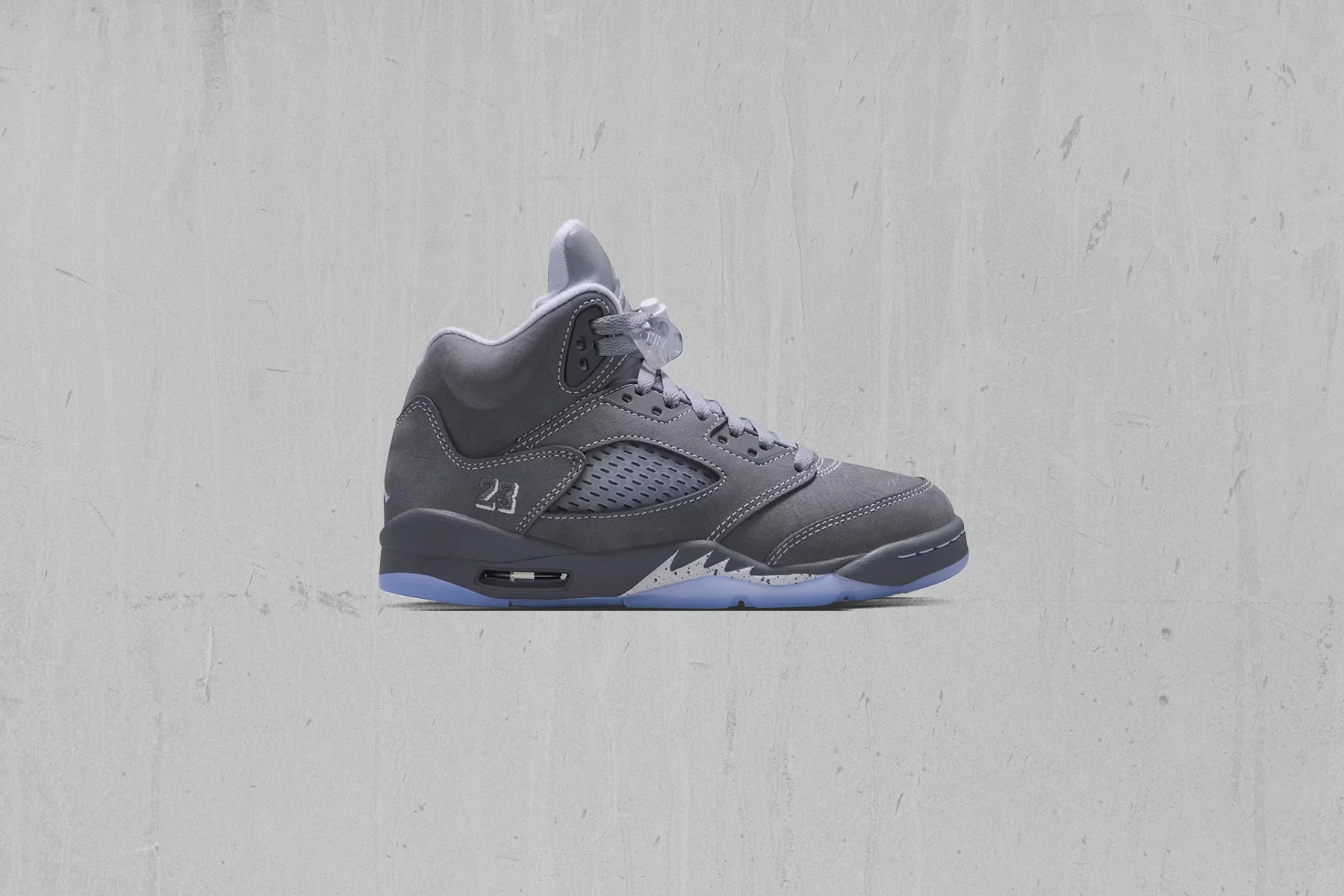 Air Jordan 5 Retro 'Wolf Grey' (GS) - Light Graphite/White/Wolf Grey - Image 5
