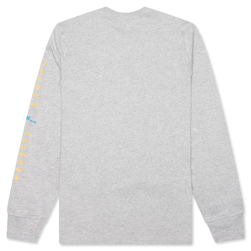 Brooklyn AJ11 Graphic L/S Tee - Grey Heather - Image 2