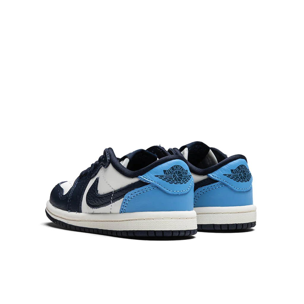 Air Jordan 1 Low OG 'Obsidian' (TD) - Obsidian/University Blue/Sail - Image 3