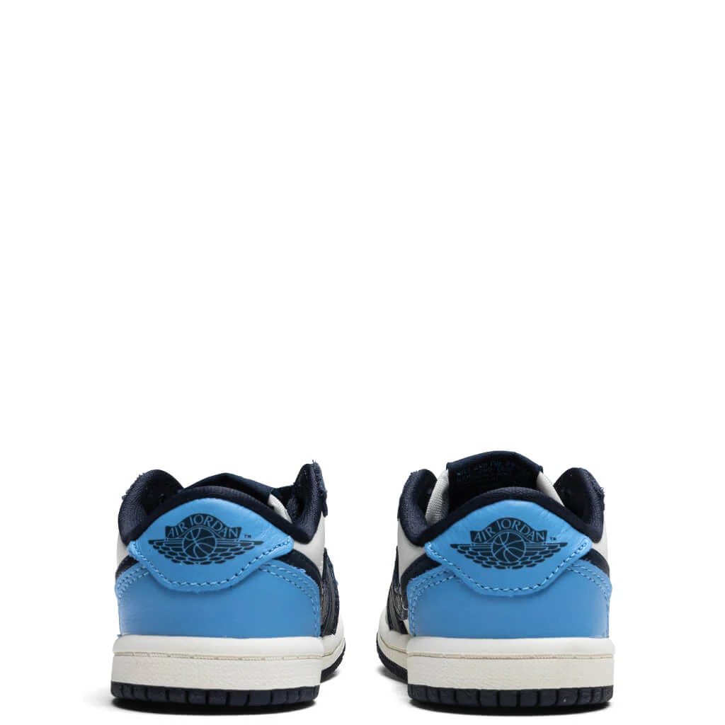 Air Jordan 1 Low OG 'Obsidian' (TD) - Obsidian/University Blue/Sail - Image 4